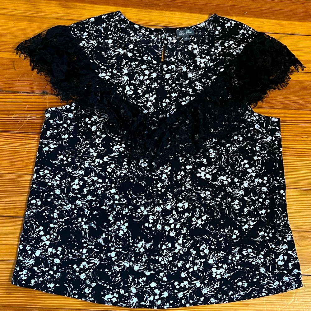 Floral cap sleeve top